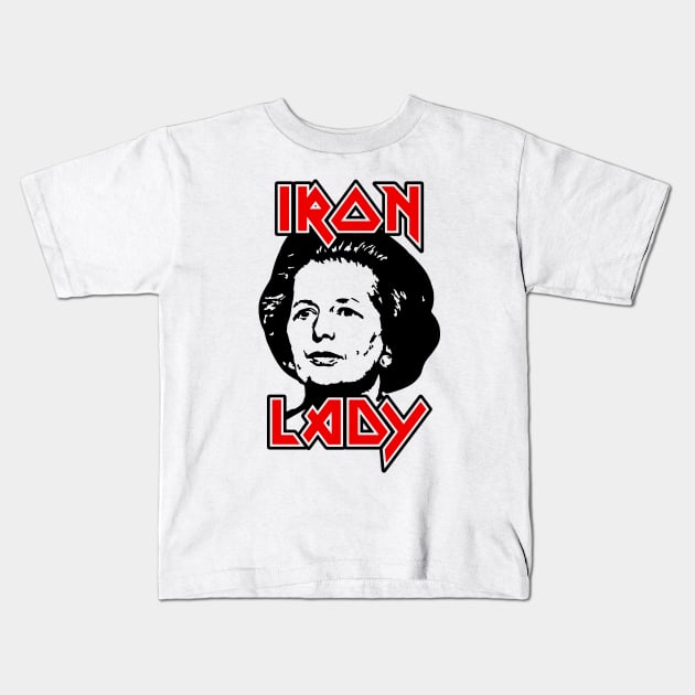 Margaret Thatcher Iron Lady Kids T-Shirt by CultureClashClothing